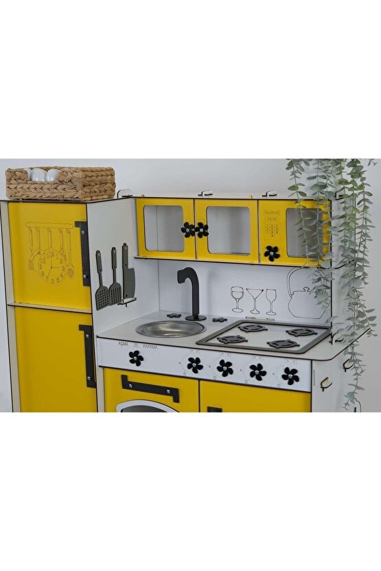 Ahşap Oyuncak Mutfak Buzdolaplı