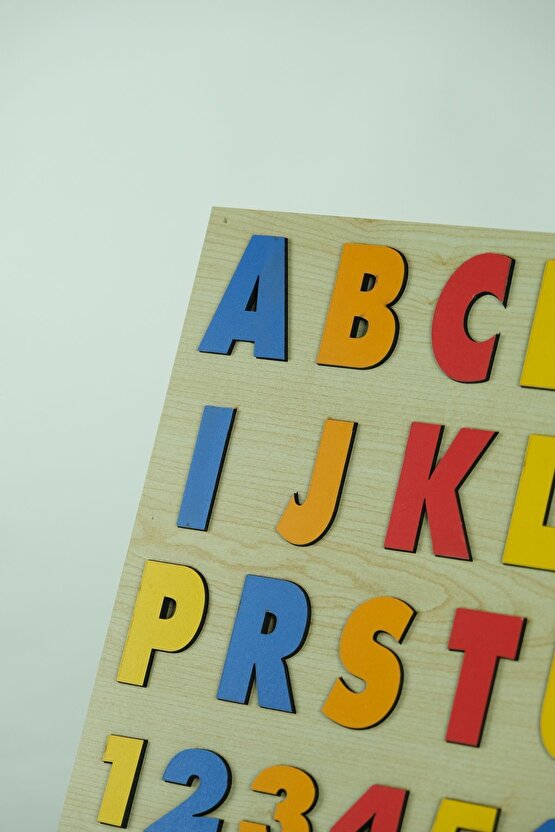 Ahşap Alfabe Ve Sayılar Tak Çıkar (50*35) Cm.