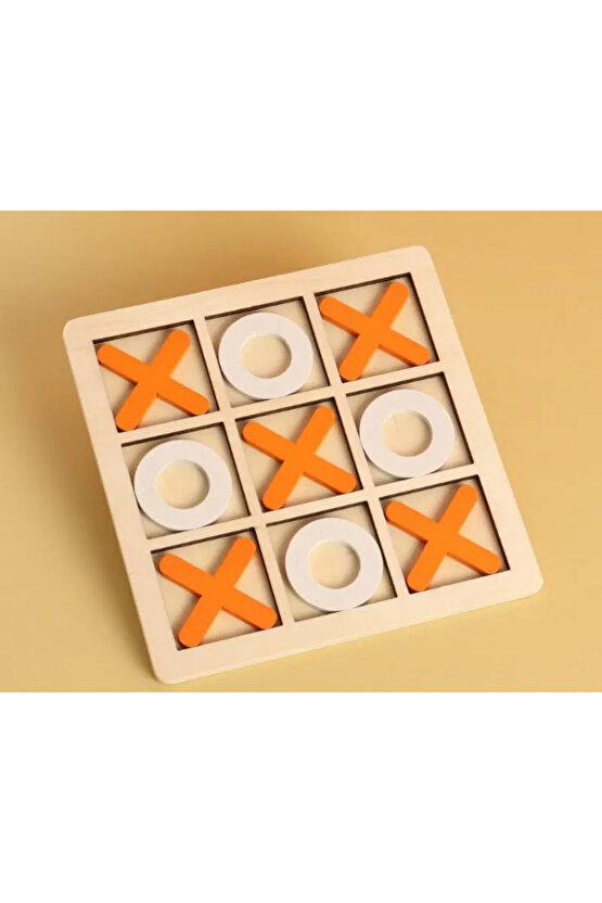 4lü Ahşap Oyuncak Seti - Tangram, Bultak Puzzle, XOX Oyunu, Ahşap Labirent Oyunu