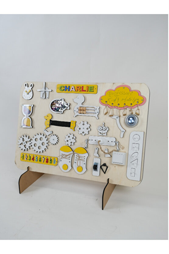 Aktivite Tahtası, Büyük Boy Aktivite Eğitim Tahtası, Busy Board, Eğitici Ahşap Pano