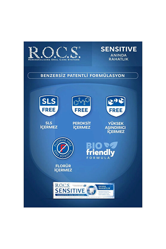 Sensitive Instant Relief Hassasiyete Karşı Diş Macunu Florürsüz 75 ml
