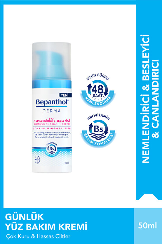 Derma Nemlendirici Besleyici Yüz Bakım Kremi 50 ml