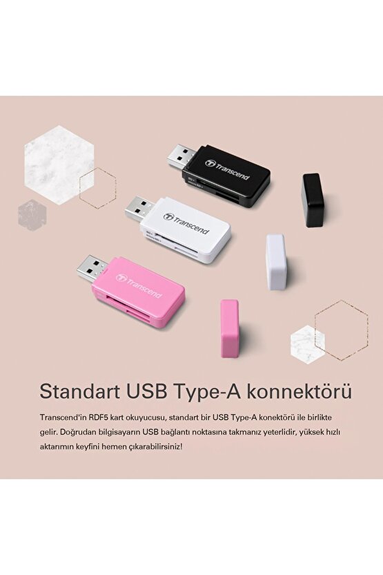 Ts-rdf5k Sdmicrosd Usb 3.1 Kart Okuyucu Siyah