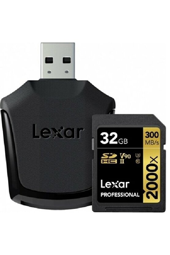 32gb Professional 2000x Sdhc Uhs-ıı 4k Uhd 300mbsn U3 C10 V90 Hafiza Karti (gold Series )