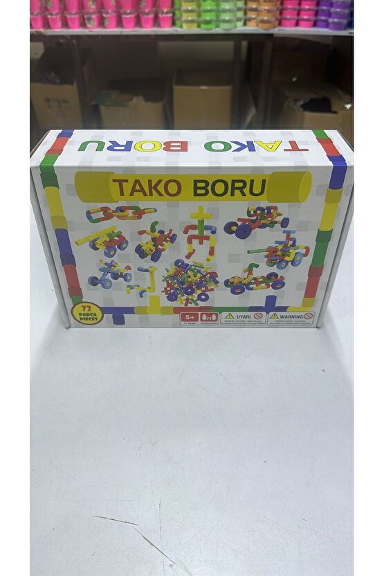 Tako Boru Yapı Oyuncak 72 Parça Tako Boru Eğitici Oyun