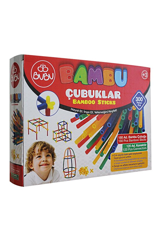 Bamboo Süper Eğlenceli Zekayı Geliştiren Bambu Çubuklar 300 Parça