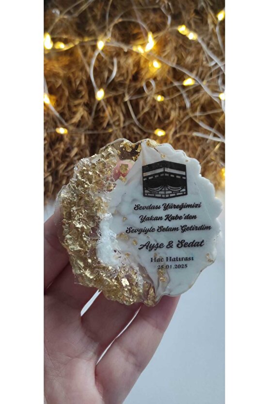 BİRGÜLCE Hac Kabe Umre Hediyelik 10 Adet Epoksi Magnet Özel Tasarım