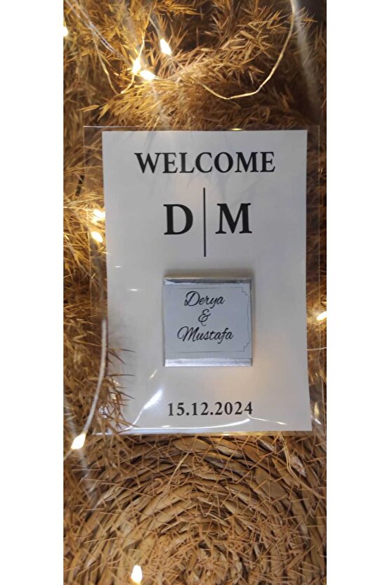 BİRGÜLCE 16 Adet Söz Nişan Nikah Hediyelik Anı Kartlı Madlen Çikolata