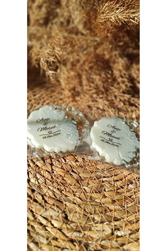 En Hayal Atölyem Epoksi Hediyelik Magnet-kişiye Özel Baskı-söz-nişan-nikah-kına-doğum Günü-20 Adet