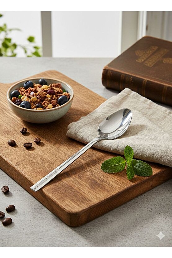 Kişiye Özel Lazer İşlemeli Paslanmaz Çelik Kaşık 6 ADET – Unutulmaz Bir Hediye