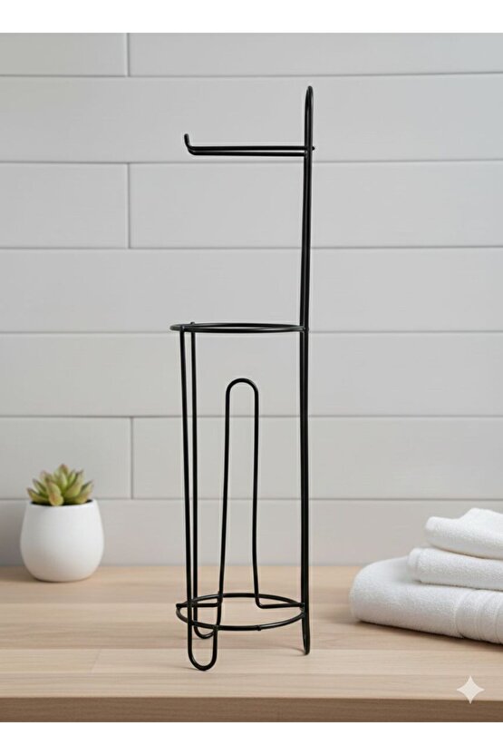 Tuvalet Kağıtlığı Wc Kağıtlık Yedekli Metal Tuvalet Kağıdı Standı Tutacağı Askısı