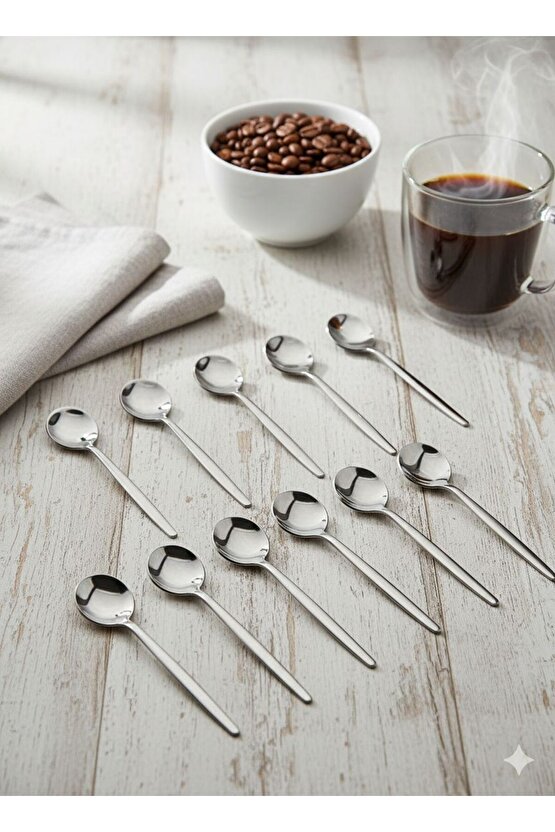 Round Yeni Nesil 24lü Çay Kaşığı Paslanmaz Çelik