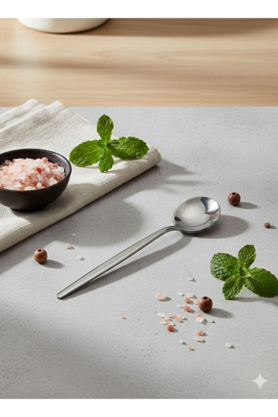 Round Yeni Nesil 6lı Çay Kaşığı Paslanmaz Çelik