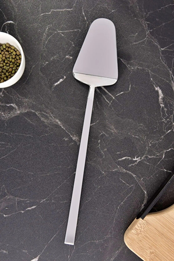 4 Parça Kepçe Kevgir Spatula Servis Kaşığı Seti Paslanmaz Çelik