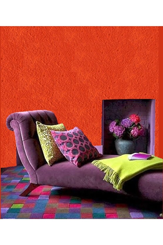 Organik Ipek Sıva - Dekoratif Yalıtım Sıvası - Ses & Isı & Nem Yalıtımı - Izo-004 Turuncu - 4 M2