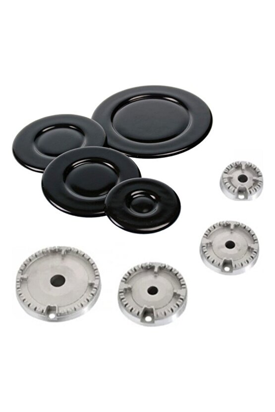 Ankastre Cam Ocak Izgara Takımı Set Üstü Ocak Izgara Takımı Bek Takımı 32 Parça Berat Sogutma