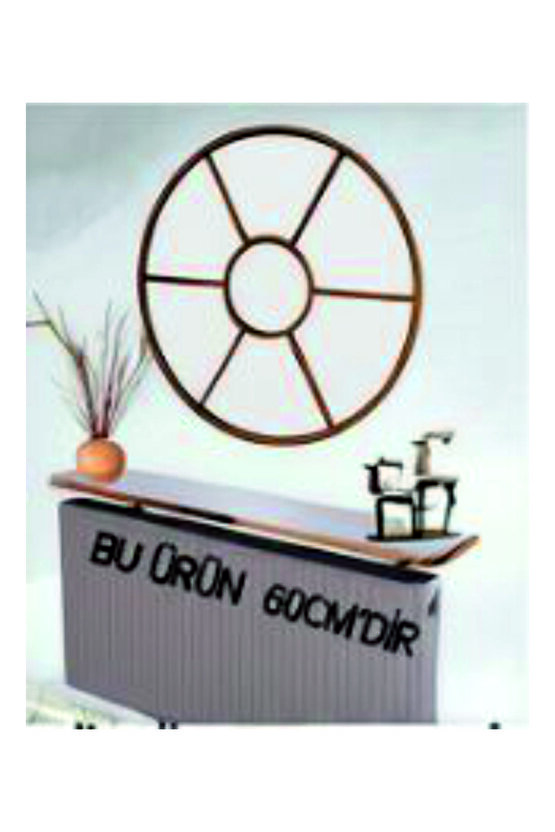 4 KÖŞE OVAL BEYAZ GOLD Petek Üstü Raf Dresuar Duvara Montajsız Kalorifer Peteği Üstü Raf 60x18cm