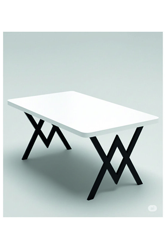 Mutfak Yemek Masası W Metal Ayak 70x110 Mutfak Yemek Masası