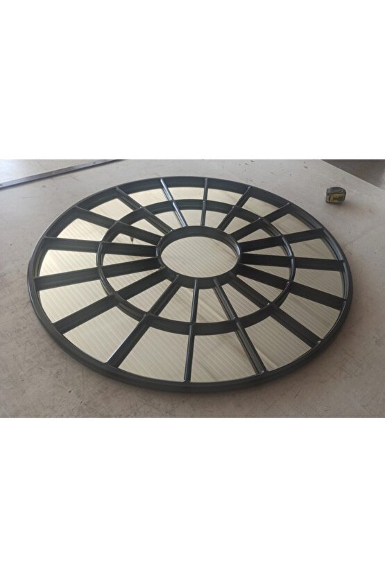 Kopya - Dekor Hint Pencere (90cm) Yuvarlak Ayna