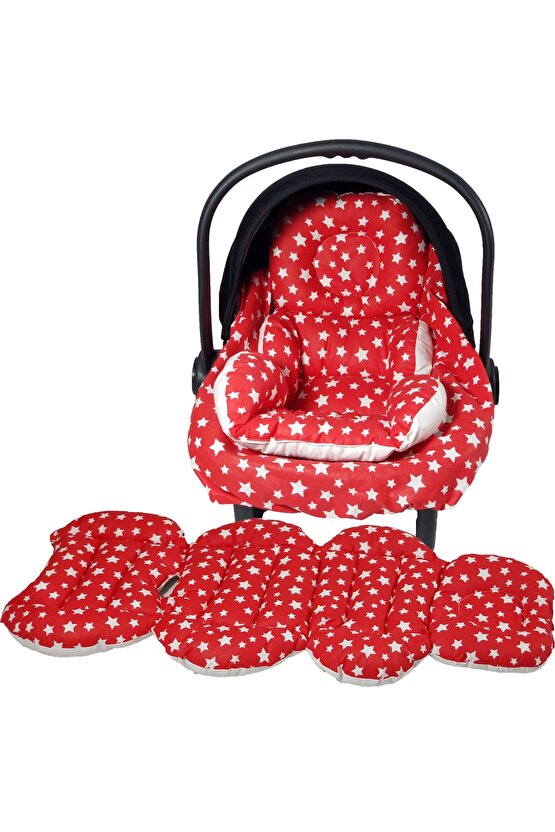 Puset Örtüsü Puset Çarşafı Ortopedik Puset Minderi Ve Araba Minderi Emzirme Örtüsü 5 Li Set