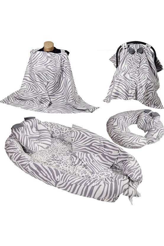 Babynest Puset Örtüsü Ortopedik Puset Minderi Ve Araba Minderi Emzirme Örtüsü 10 Lu Set