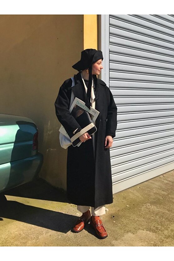 Heybes Siyah Bantlı Portföy Çanta