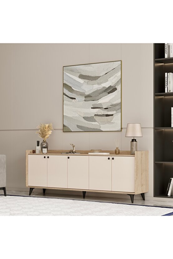 Belori Konsol, Tv Sehpası Meşe Bej