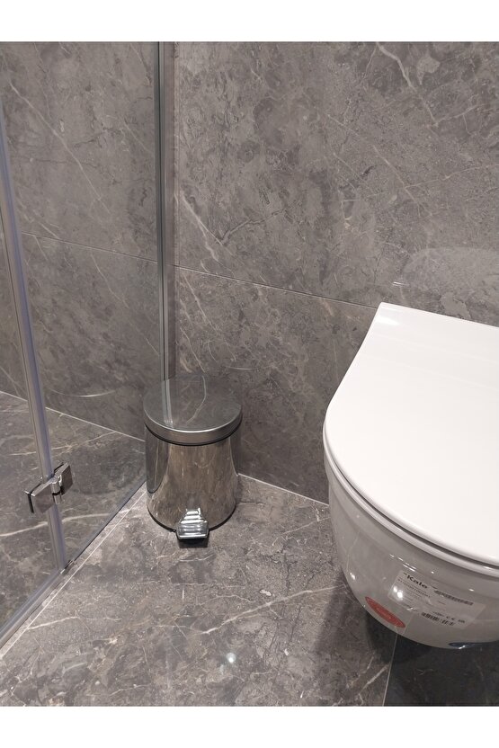 BELİNZA ÇÖP KOVASI PEDALLI KROM 5 L