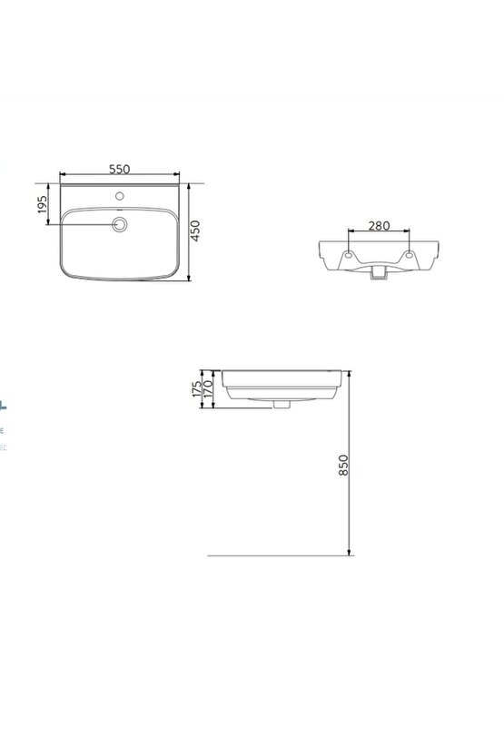 Bold Lavabo 55x45 Cm A092002