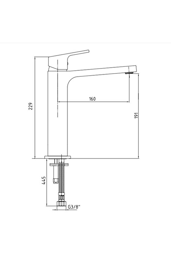 Tiera Orta Boy Tip Lavabo Bataryası Krom Renkli 102188003