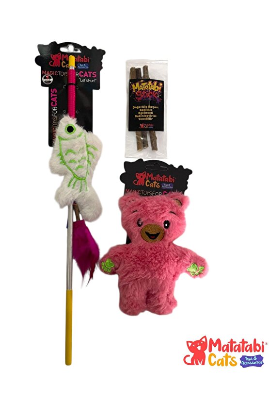 ÖZEL KEDİM PAKETİ (KEDİ OLTASI,KEDİ OYUNCAĞI,MATATABİ ÇUBUK)