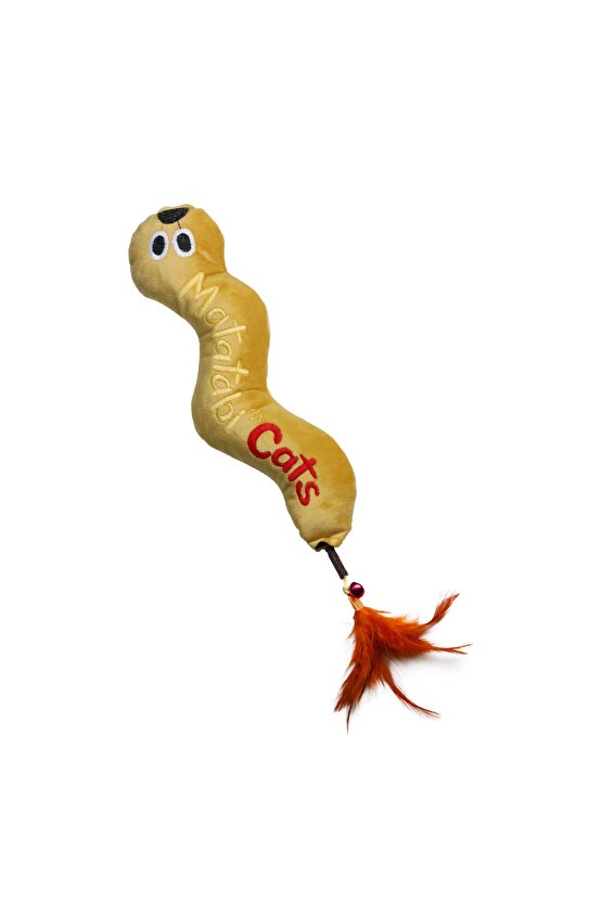 Big Wormy Sesli Peluş Kumaş Kedi Oyuncağı Matatabi İçerikli (Kedi Nanesi-Otu İçermez)