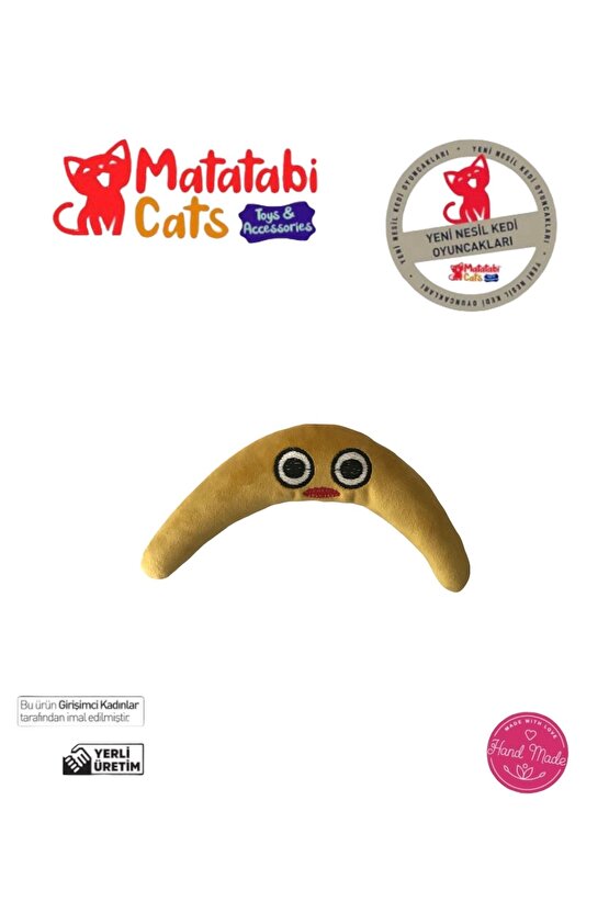 Banamoo Sesli, Kumaş Peluş Kedi Oyuncağı Matatabi Içerikli (KEDİ NANESİOTU İÇERMEZ)