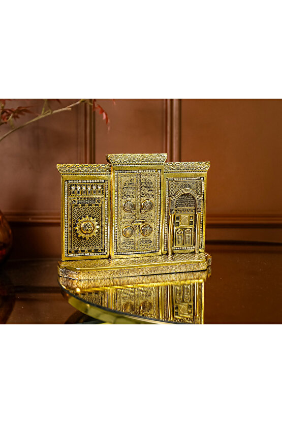 Yeni Ev Ofis Işeri Hediyesi Masa Üstü Salon Aksesuar Üçlü Kabe Kapısı Biblo