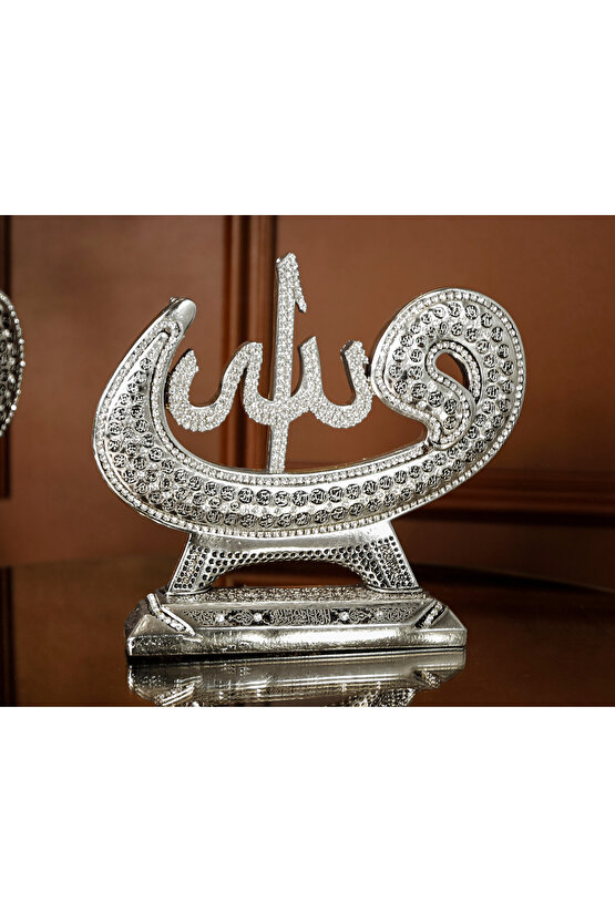 İSLAMİ DEKORATİF İKİLİ BİBLO SETİ VAV ALLAH MUHAMMED ESMAÜL HÜSNA LÜKS HEDİYE SÜS