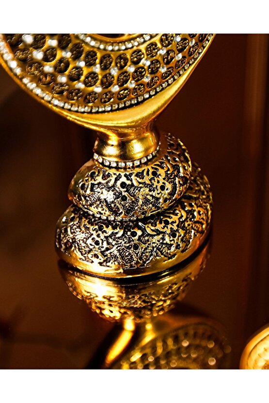 Biblo Hediye Seti Gold Dekorasyon Lüks Aksesuar Hediyelik Obje Lale Esmaülhüsna Allah Muhammed Süs
