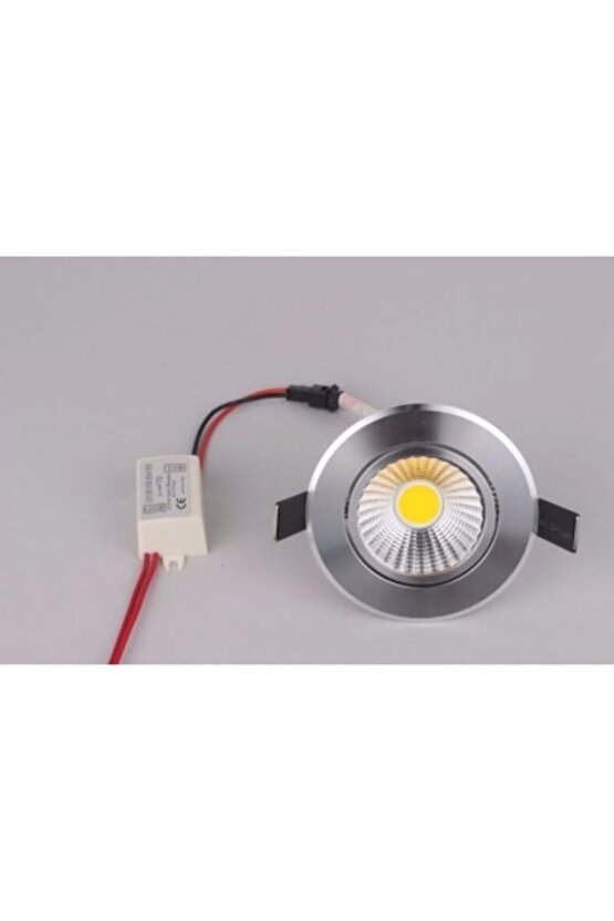 5 Watt Cob Led Spot Armatür Krom Kasa Trafolu Led Spot Aydınlatma