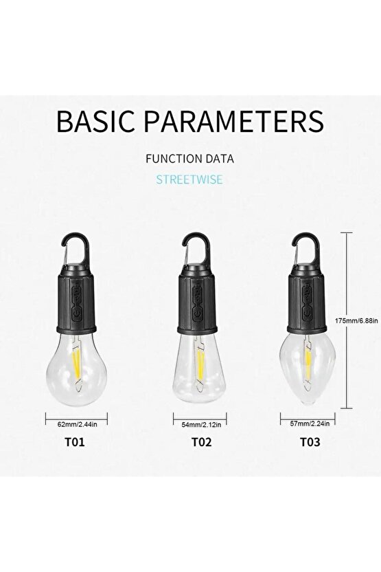 Taşına Bilir Kamp Lambası Çadır İçin İlk Yardım İçin Retro Led Işık  4 Aydınlatma Modlu