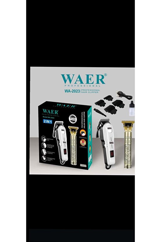 Profesyonel WA-2023 2si 1 Arada Profesyonel Saç ve Sakal Kesme Makinesi Seti