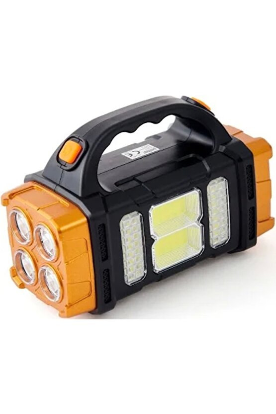 Güneş Enerjili Solar Şarjlı 25w Aydınlatma Cihazı 4 Kamp El Feneri Masa Lambası Işıldak