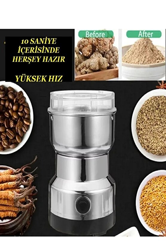 Elektrikli Paslanmaz Çelik Baharat Pirinç Öğütücü