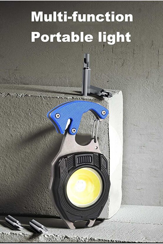 Taşınabilir Kamp Araba Anahtarlık Çalışma Işığı Çakmak  Mini El Feneri Şarj Edilebilir