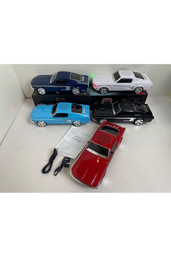 Taşınabilir Araba Şekilli Nostaljik Fm Radyo Handfree Fonksiyonu Kablosuz Blueooth