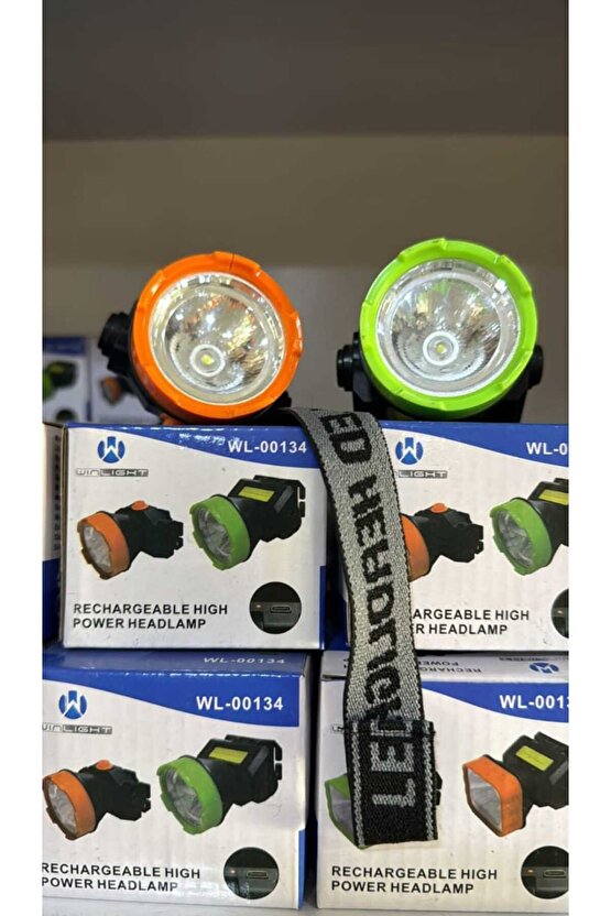 Wl-00134 400 Lümen Micro Usb Şarjlı Kafa Feneri Su Geçirmez Kafa Lambası Lithium Batarya