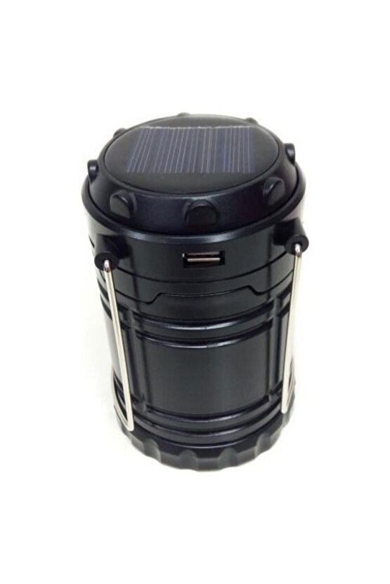 Turbo-xl Kamp Feneri Şarj Edilebilir Usb Li Ve Güneş Enerjili Işıldak