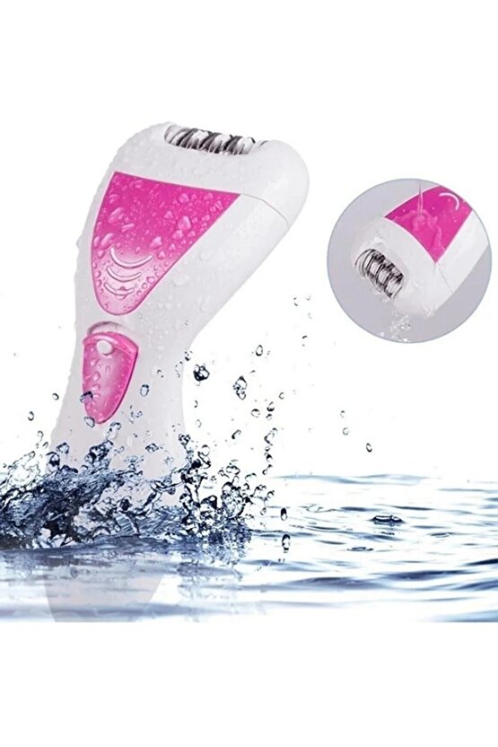 Dx-3006 Vıp 4 In 1 Su Geçirmez Şarjlı Epilasyon Aleti Tüy Alma Epilatör Topuk Makinesi