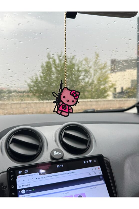 Hello Kitty Dikiz Aynası Süsü - Araç İçi Aksesuar