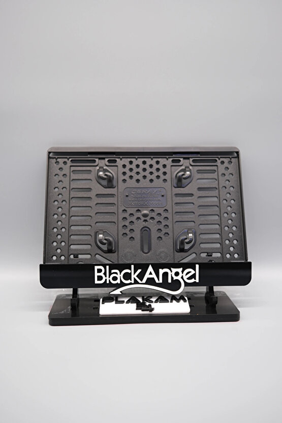 BLACK ANGEL 3D KABARTMALI SİYAH PLEKSİ MOTOR PLAKALIĞI