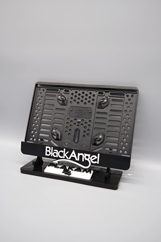 BLACK ANGEL 3D KABARTMALI SİYAH PLEKSİ MOTOR PLAKALIĞI