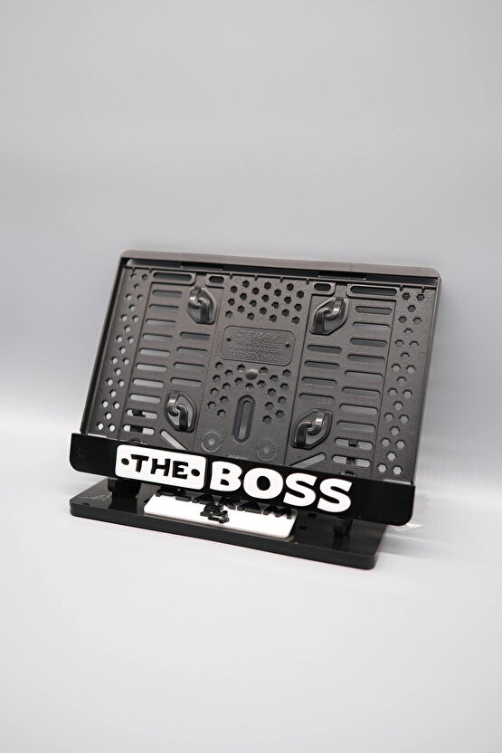 THE BOSS 3D KABARTMALI BEYAZ PLEKSİ MOTOR PLAKALIĞI